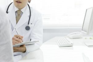 Doctor talking to patient