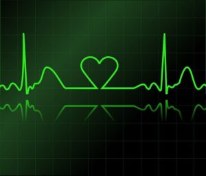 Graphic of heart rhythm Graphic of heart rhythm
